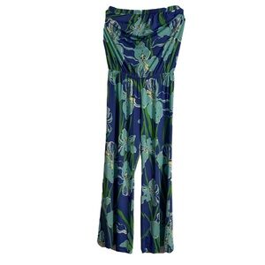 Lilly Pulitzer Halter‎ Jumpsuit Purple/blue And Turquoise SMALL